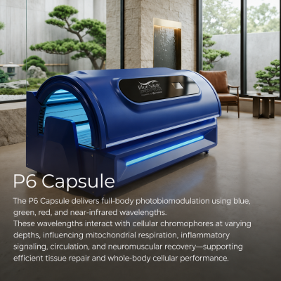 Red Light Therapy with the P6 Capsule at BlueSage Longevity Labs®